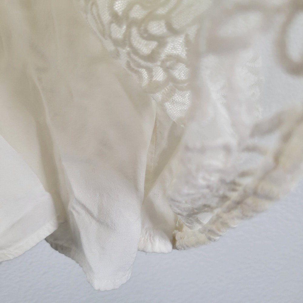 Abercrombie & Fitch Lace Dress Womens Small White Floral Ladder Stitch Boho - Picture 5 of 8